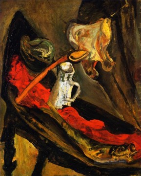 Impressionismus Stillleben Werke - Stillleben mit Fisch und Krug 1923 Chaim Soutine impressionistisch